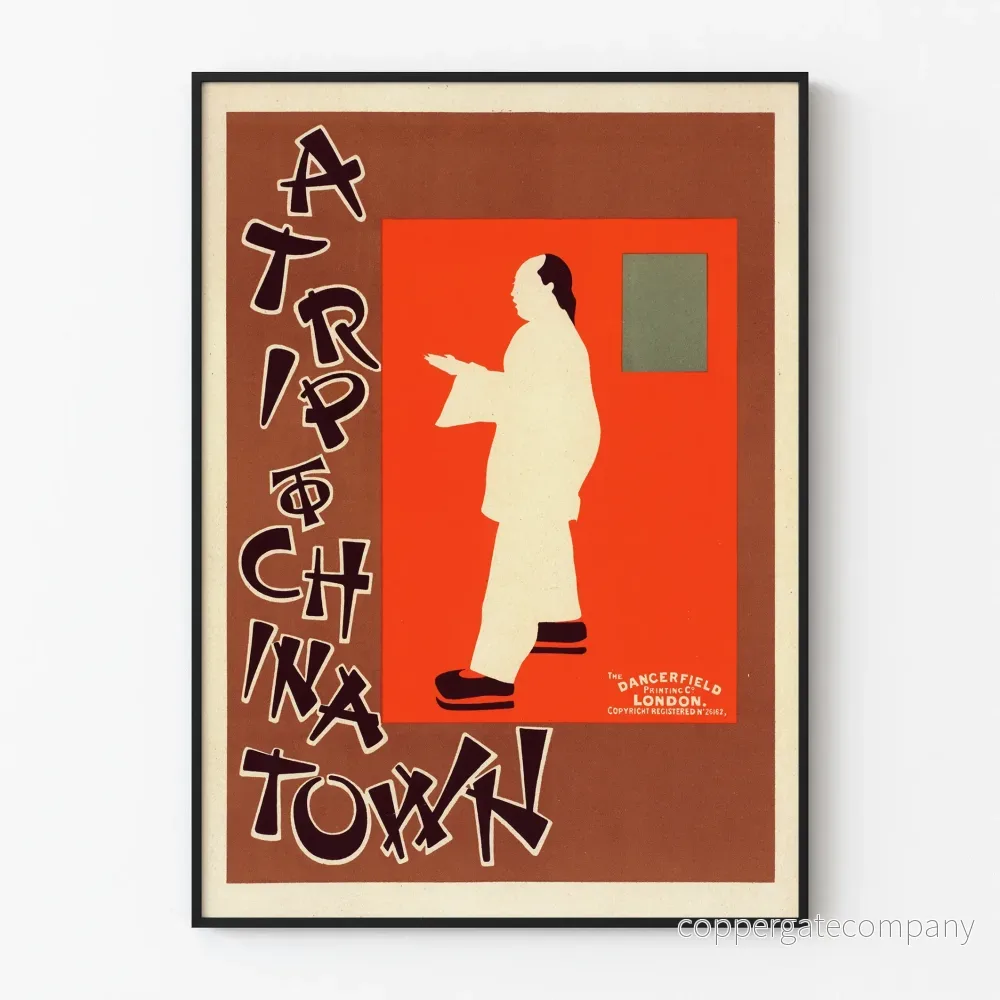 Vintageposter för väggdekoration A Resa till Chinatown