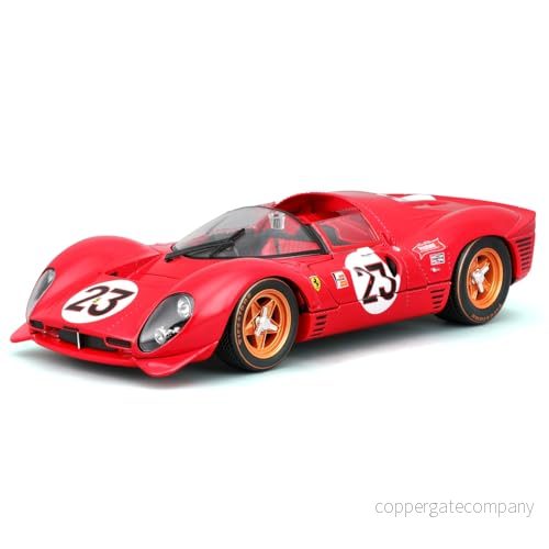 Bburago 1/24 Ferrari Racing 330 P4 Daytona Röd Nyhet 2024: En hyllning till tävlingsikonen, Fördjupa dig i historien med denna trogna kopia 4893993263103