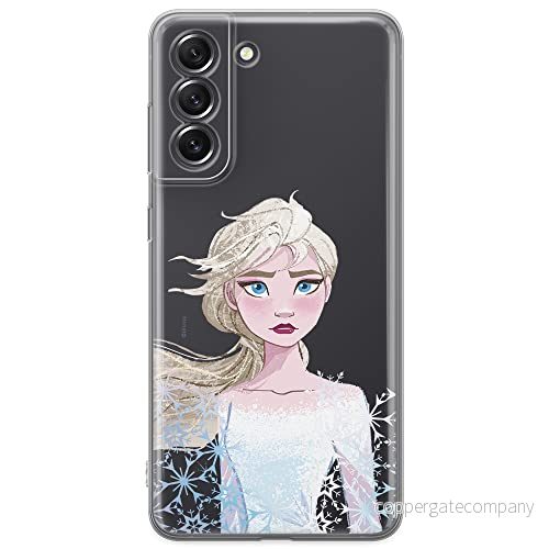 ERT GROUP mobiltelefonfodral för Samsung S21 FE originalt och officiellt licensierat Disney mönster Elsa 014 optimalt anpassad till formen på mobiltelefonen, gedeeltelijk transparant 5903932975727