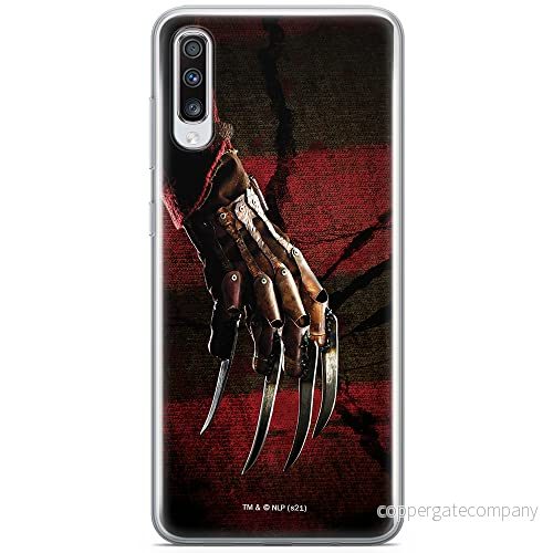 ERT GROUP mobiltelefonfodral för Samsung A70 originalt och officiellt licensierat Horror mönster Nightmare of Elm Street 002 anpassad till formen på mobiltelefonen, fodral tillverkad av TPU plast 5905511071776