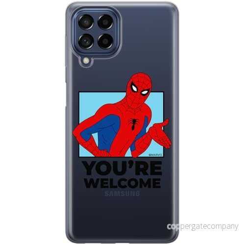 ERT GROUP mobiltelefonfodral för Samsung M53 5G originalt och officiellt licensierat Marvel mönster Spider Man 030 optimalt anpassad till formen på mobiltelefonen, gedeeltelijk transparant 5905795007256