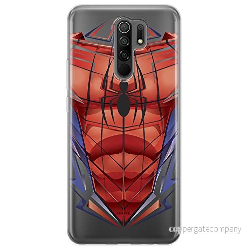 ERT GROUP mobiltelefonfodral för Xiaomi REDMI 9 originalt och officiellt licensierat Marvel mönster Spider Man 005 optimalt anpassad till formen på mobiltelefonen, gedeeltelijk transparant 5903040306604