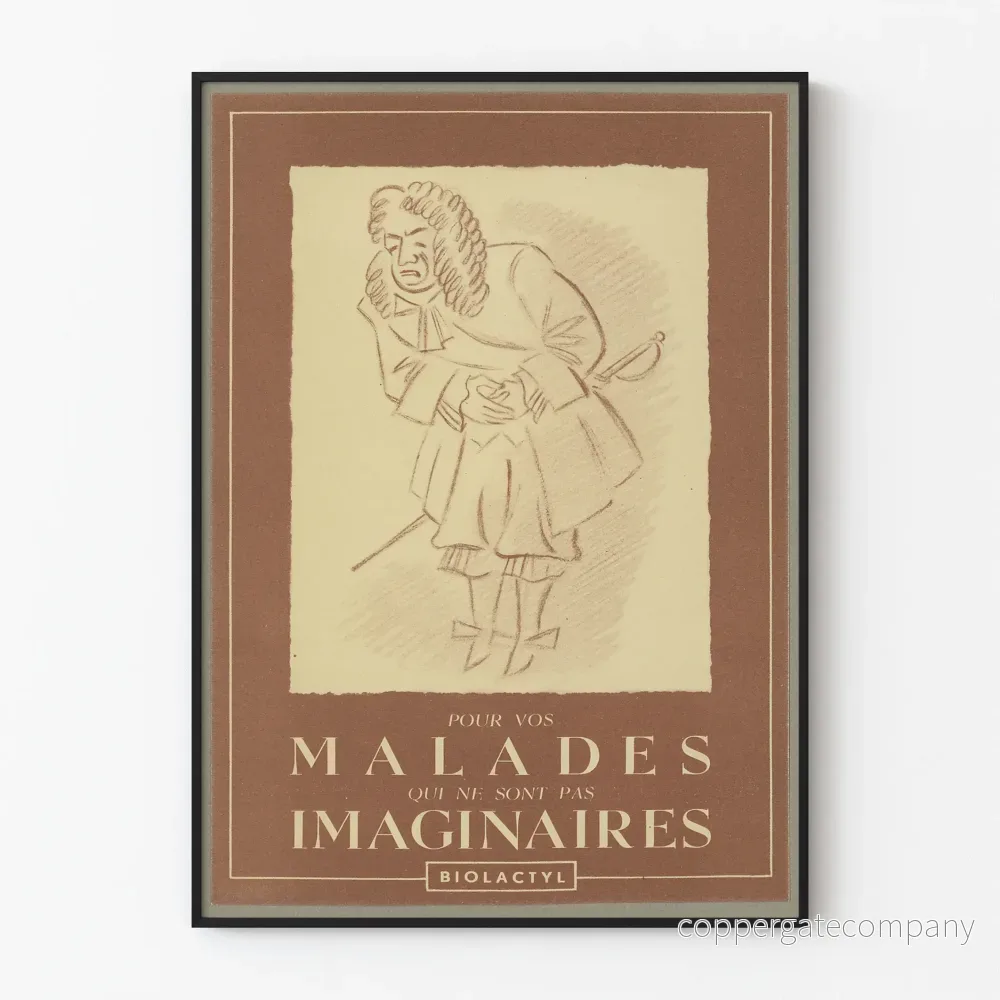Vintage medicinsk poster Biolactyl för verkliga patienter