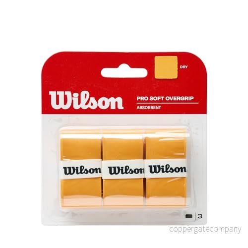Wilson Unisex Griffband Pro Soft Grepp, guld, 3 stycken, WRZ4040GO 887768146931