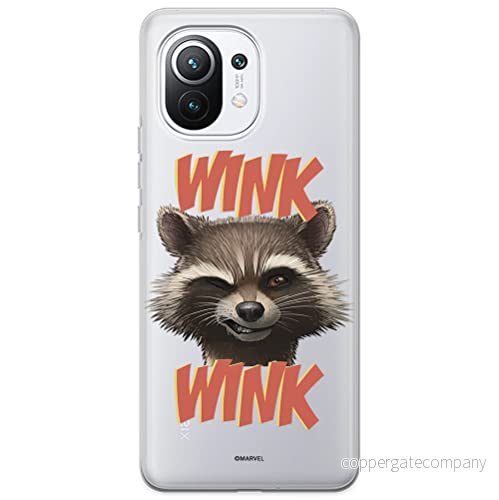 ERT GROUP mobiltelefonfodral för Xiaomi 11 originalt och officiellt licensierat Marvel mönster Rocket 003 optimalt anpassad till formen på mobiltelefonen, gedeeltelijk transparant 5903537098302