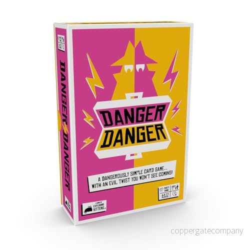 Exploding Kittens Danger Ett farligt enkelt kortspel... med en ond touch som kommer att överraska dig! Från 7 år 2 till 8 spelare 10 minuter per spel Svenska 810083046280