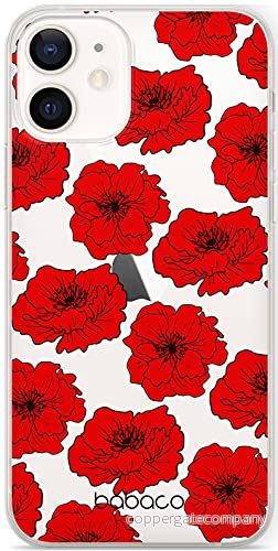 ERT GROUP mobiltelefonfodral för Apple Iphone 12 Mini originalt och officiellt licensierat Babaco mönster Flowers 018 Vit optimalt anpassad till formen på mobiltelefonen, gedeeltelijk transparant 5903932633481