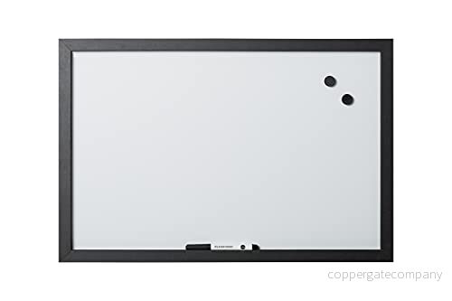 Bi Office magnettavla Optimum whiteboard, kan torkas av, ram matt svart MDF, 60 x 45 cm 5603750050698