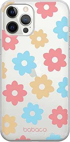 ERT GROUP mobiltelefonfodral för Apple Iphone 12 PRO MAX originalt och officiellt licensierat Babaco mönster Flowers 011 Vit optimalt anpassad till formen på mobiltelefonen, gedeeltelijk transparant 5903932589214