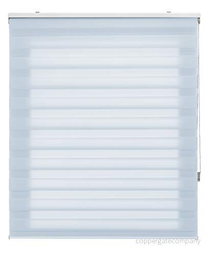 Blindecor Estor Rollbar natt och dag skräddarsydd Dubbellager Celeste färg 140 x 250 cm (bredd per höjd) Tygstorlek 137 245 Fönsterhållare 8434363281158