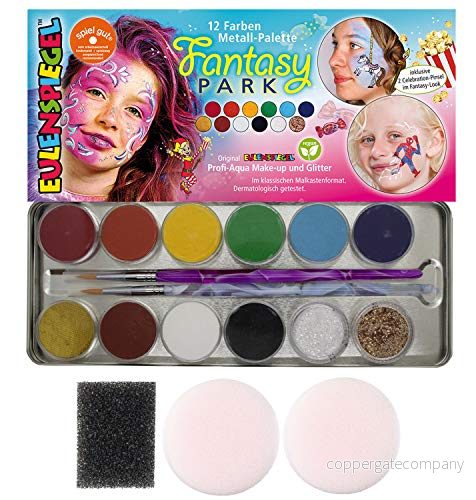Eulenspiegel 10210105 Metall Fantasy Park 212257 palett, vegan, set, barnsmink, karneval, fin klänning, flerfärgad 4028362212257