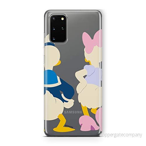ERT GROUP mobiltelefonfodral för Samsung S20 PLUS / S11 originalt och officiellt licensierat Disney mönster Donald & Daisy 001 Vit anpassad till formen på mobiltelefonen, gedeeltelijk transparant 5903537522432