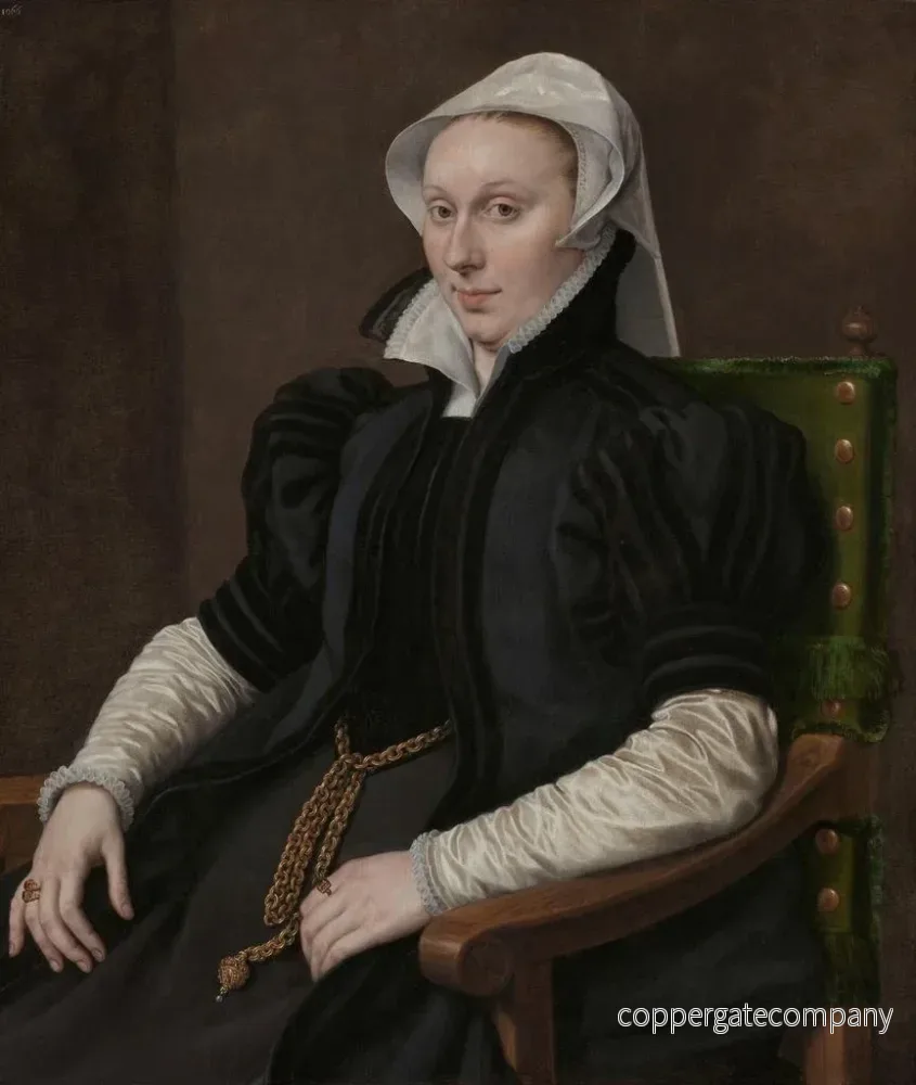 Målning Portrait av Anne Fernely - Antonis Mor | Konsttryck - Bild 2