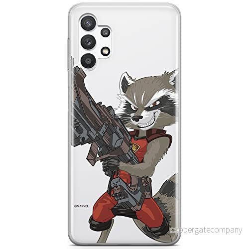 ERT GROUP mobiltelefonfodral för Samsung A32 5G originalt och officiellt licensierat Marvel mönster Rocket 008 optimalt anpassad till formen på mobiltelefonen, gedeeltelijk transparant 5903040050101
