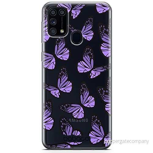 ERT GROUP mobiltelefonfodral för Samsung M31 originalt och officiellt licensierat Babaco mönster Butterflies 002 optimalt anpassad till formen på mobiltelefonen, gedeeltelijk transparant 5904805737039