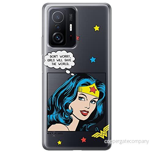 ERT GROUP mobiltelefonfodral för Xiaomi 11T 5G / PRO originalt och officiellt licensierat DC mönster Wonder Woman 028 optimalt anpassad till formen på mobiltelefonen, gedeeltelijk transparant 5904805559822