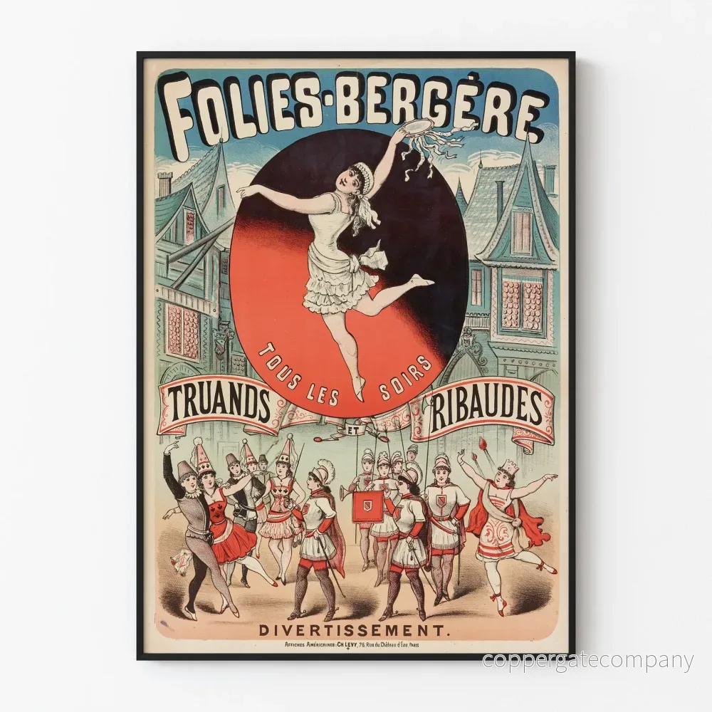 Poster Folies Bergère - Underhållning Varje Kväll