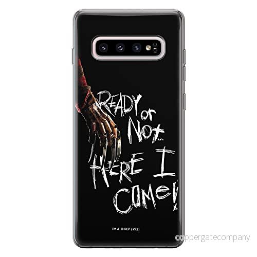 ERT GROUP mobiltelefonfodral för Samsung S10 PLUS originalt och officiellt licensierat Horror mönster Nightmare of Elm Street 001 anpassad till formen på mobiltelefonen, fodral tillverkad av TPU plast 5905511069551