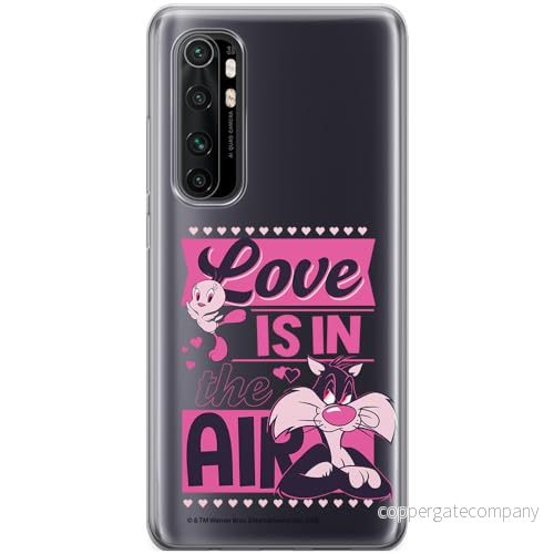 ERT GROUP mobiltelefonfodral för Xiaomi MI NOTE 10 Lite originalt och officiellt licensierat Looney Tunes mönster Sylvester & Tweety 007, gedeeltelijk transparant 5905795123628