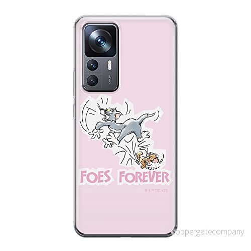 ERT GROUP mobiltelefonfodral för Xiaomi 12T/12T pro/K50 Ultra originalt och officiellt licensierat Tom & Jerry mönster 010 anpassad till formen på mobiltelefonen, fodral tillverkad av TPU plast 5905511583545