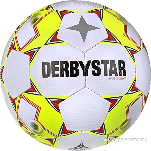 Derbystar Unisex ungdom Apus S Light v23 fotboll, vit gul, 5 4030793131083