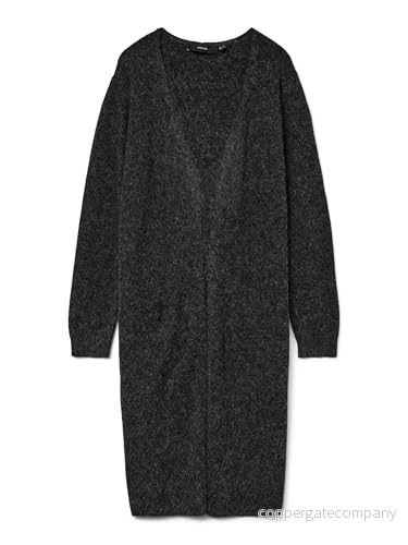Vero Moda Vmdoffy LS LONG OPEN GA NOOS Kofta, Storlek: Medium, Black/melange 5714487312338
