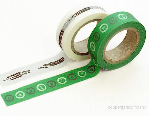 Dailylike Set 2 självhäftande tejp maskering washi rei olika mönster 15mm.x10m. 8809238297754