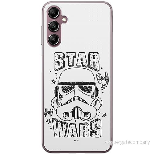 ERT GROUP mobiltelefonfodral för Samsung A14 4G/5G originalt och officiellt licensierat Star Wars mönster Stormtrooper 013 anpassad till formen på mobiltelefonen, fodral tillverkad av TPU plast 5905511824976