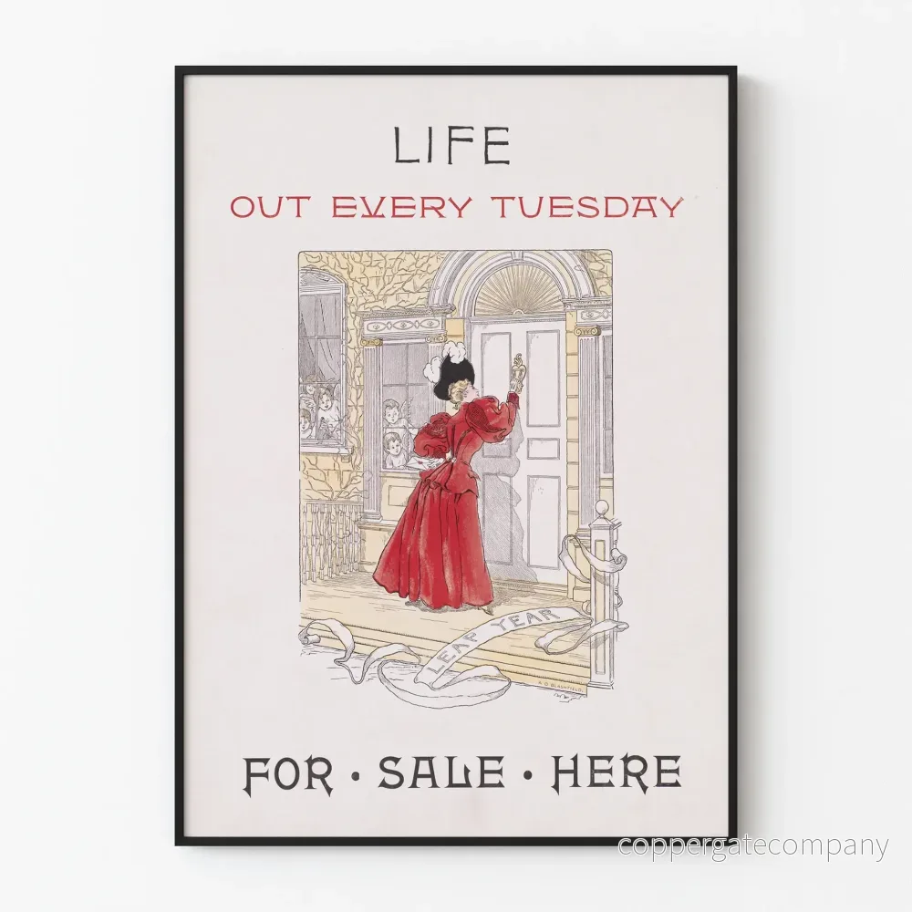 Vintageposter Life Out Every Tuesday dekorativ