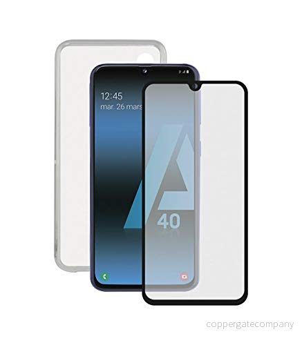 BigBuy Tech S1903893 skärmskydd i härdat glas för mobiltelefon + fodral Samsung Galaxy A40 Flex TPU 8427542101651