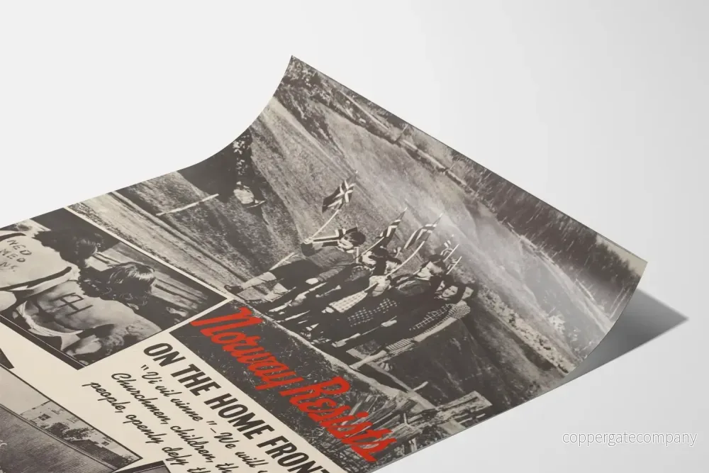 Vintageposter « Norge Motstår på Hemmaplan » - Motstånd och hopp i Norge - Bild 3