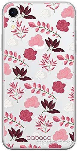 ERT GROUP mobiltelefonfodral för Apple Iphone XR originalt och officiellt licensierat Babaco mönster Flowers 020 Vit optimalt anpassad till formen på mobiltelefonen, gedeeltelijk transparant 5903932639902