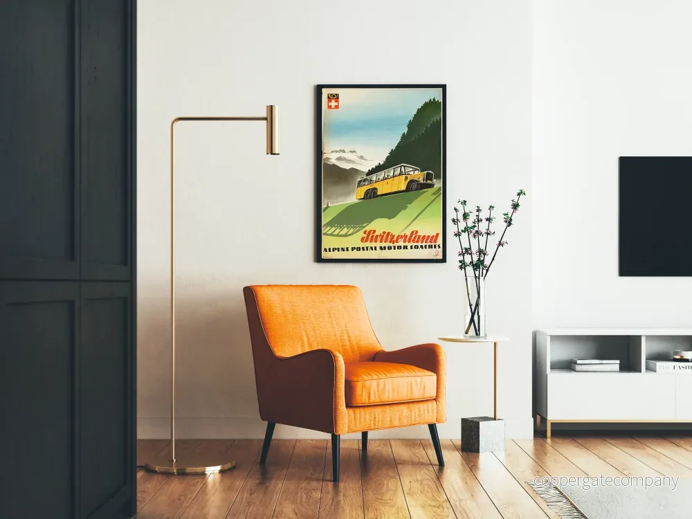 Vintageposter för schweiziska postbussar i Alperna - Bild 2