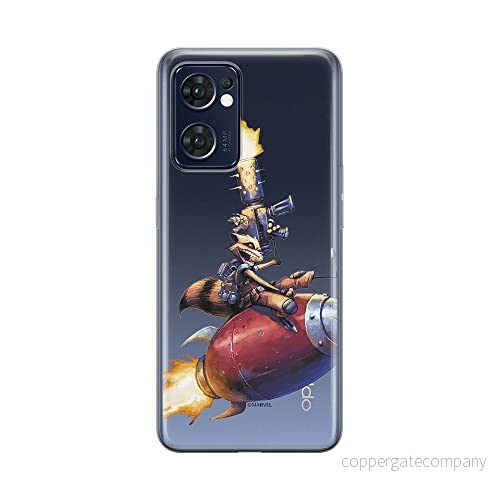 ERT GROUP mobiltelefonfodral för Oppo RENO 7 5G originalt och officiellt licensierat Marvel mönster Rocket 007 optimalt anpassad till formen på mobiltelefonen, gedeeltelijk transparant 5905511306380