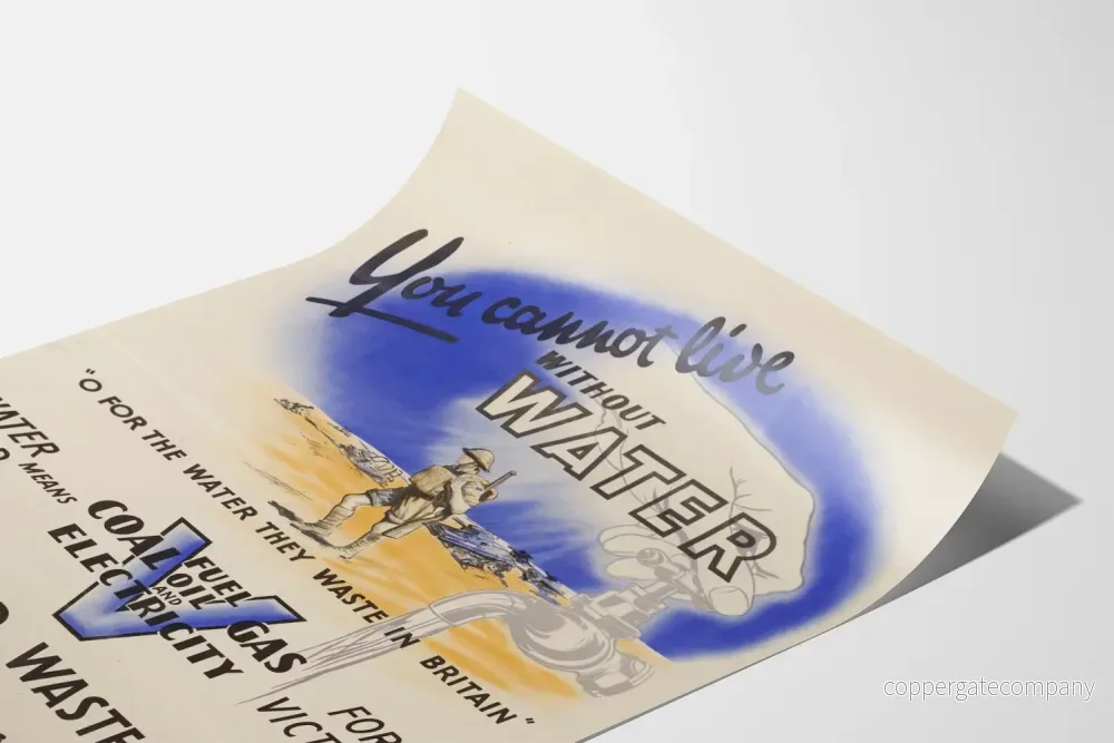 Väggposter i vintagestil You Cannot Live Without Water – Historisk väggdekoration - Bild 3