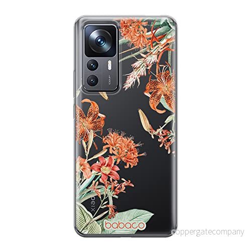 ERT GROUP mobiltelefonfodral för Xiaomi 12T/12T pro/K50 Ultra originalt och officiellt licensierat Babaco mönster Flowers 057 optimalt anpassad till formen på mobiltelefonen, gedeeltelijk transparant 5905511585471