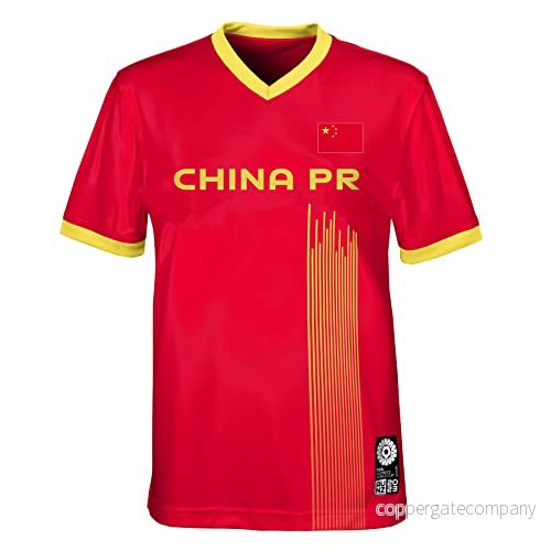 FIFA Unisex officiell 2023 dam fotboll värld kopp vuxen teamskjorta, Kina t shirt (1 pack) 197427188944