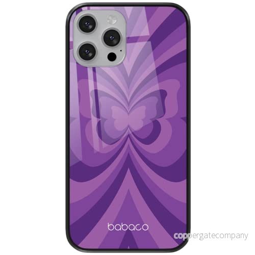 ERT GROUP mobiltelefonfodral för Apple Iphone XS Max originalt och officiellt licensierat Babaco mönster Butterflies 001 tillverkad av härdat glas, optimalt anpassat till mobilens form, skyddsfodral 5904805705380