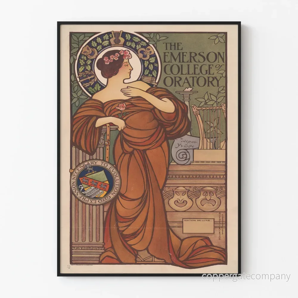 Vintageposter The Emerson College of Oratory – Väggdekoration Art Nouveau Vintageposter The Emerson College of Oratory – Väggdekoration Art Nouveau