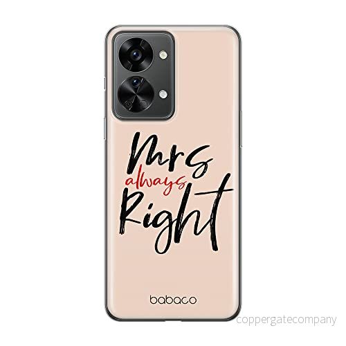 ERT GROUP mobiltelefonfodral för Oneplus NORD 2T 5G originalt och officiellt licensierat Babaco mönster Mrs Right 001 optimalt anpassad till formen på mobiltelefonen, fodral tillverkad av TPU plast 5905511270995