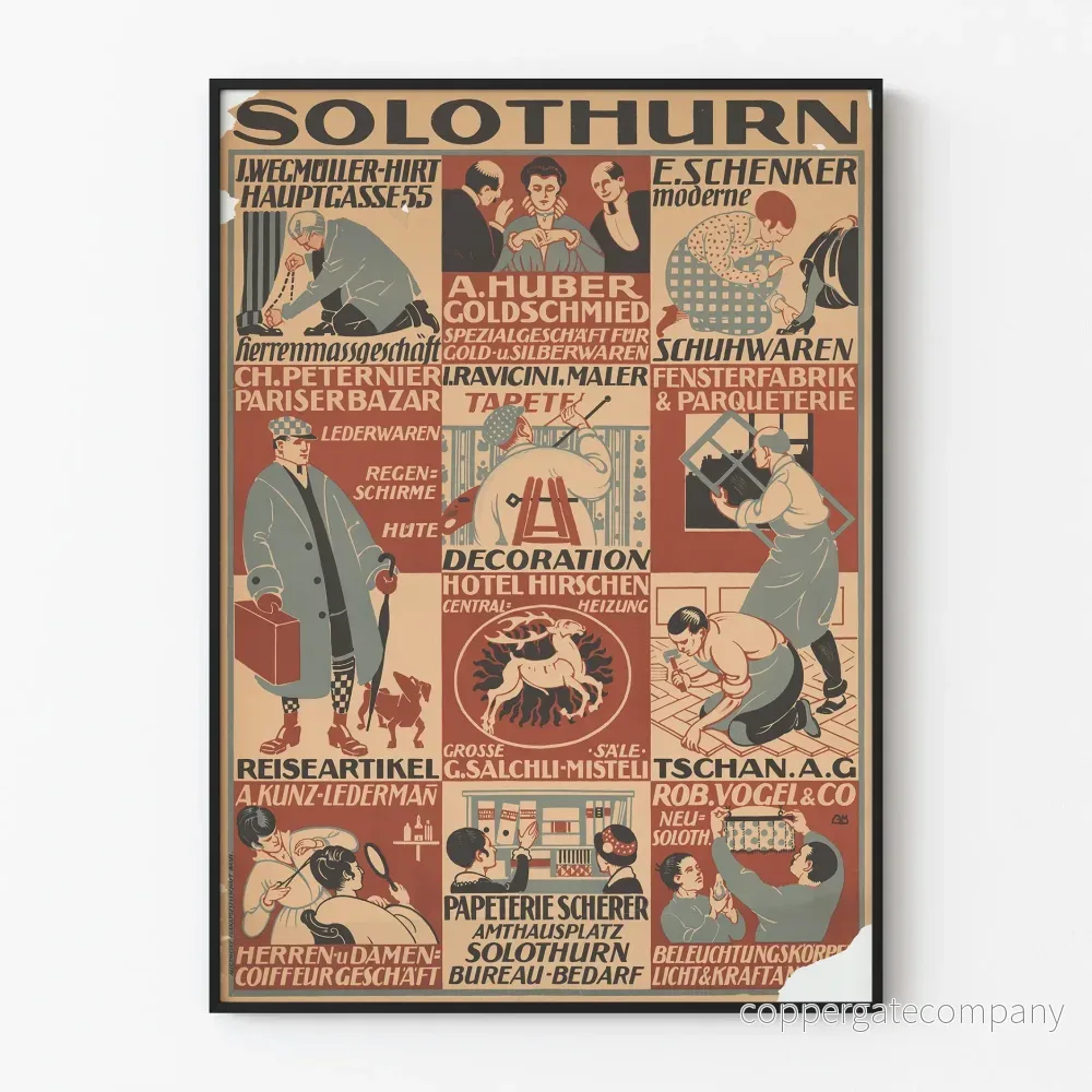 Vintage reklamposter för Solothurn