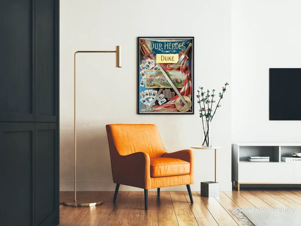Vintageposter Our Heroes Duke Cigarettes Väggdekoration - Bild 2