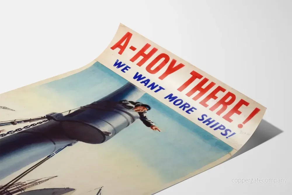 Vintage marinposter 'A-Hoy There' Industriell väggdekoration - Bild 3
