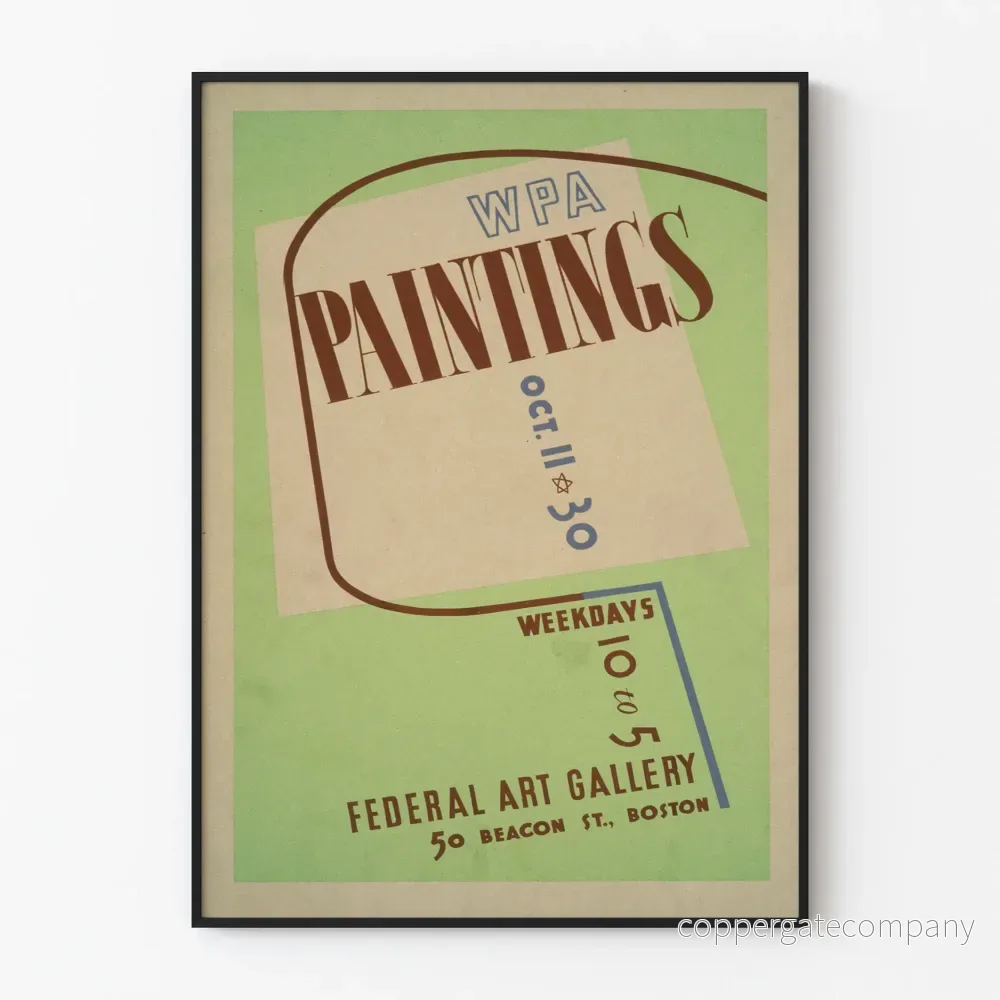 Retroposter WPA-målningar - Vintage väggdekoration