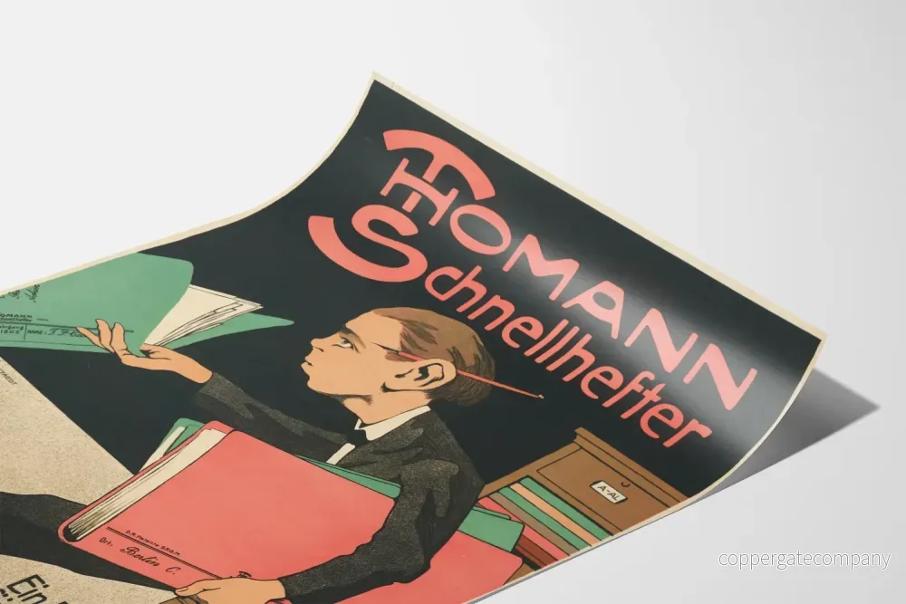 Vintageposter Thomann Schnellhefter för väggdekoration på kontoret - Bild 3
