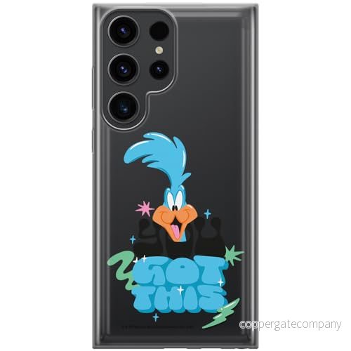 ERT GROUP mobiltelefonfodral för Samsung S23 ULTRA originalt och officiellt licensierat Looney Tunes mönster Roadrunner 003 optimalt anpassad till formen på mobiltelefonen, gedeeltelijk transparant 5905795126094