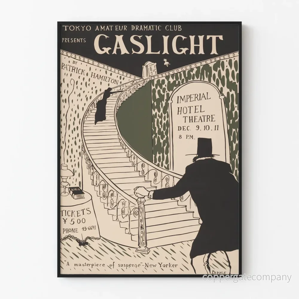 Vintageposter Gaslight Tokyo Amatörteatersällskap