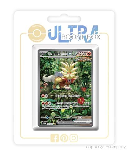 Feu Perçant ex (Gouging Fire ex) 204/162 Ancient Alternative Shiny Pokémon Gallery Ultraboost X Écarlate et Violet 5 Forces Temporelles Box med 10 franska kort 3701604915987
