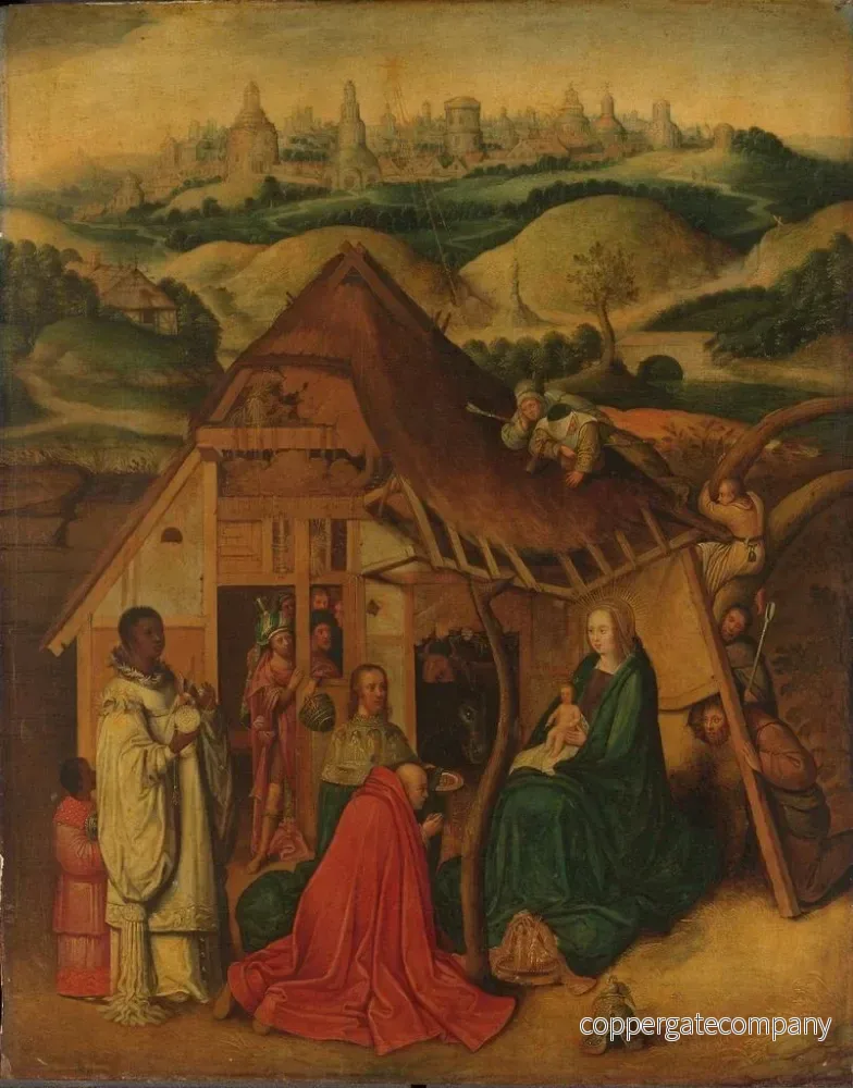 Målning L'Adoration des Mages - Efter Jérôme Bosch | Konsttryck - Bild 2