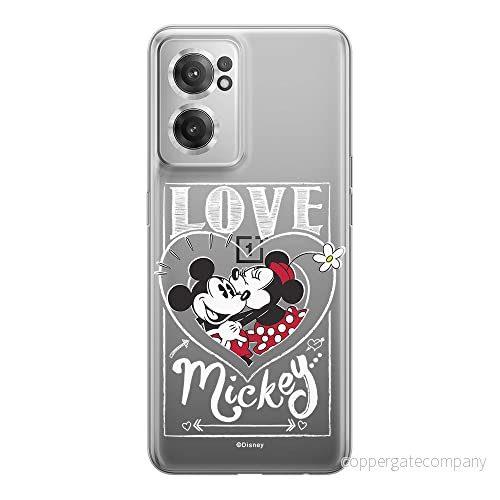 ERT GROUP mobiltelefonfodral för Oneplus NORD CE 2 originalt och officiellt licensierat Disney mönster Mickey & Minnie 002 optimalt anpassad till formen på mobiltelefonen, gedeeltelijk transparant 5905511283377